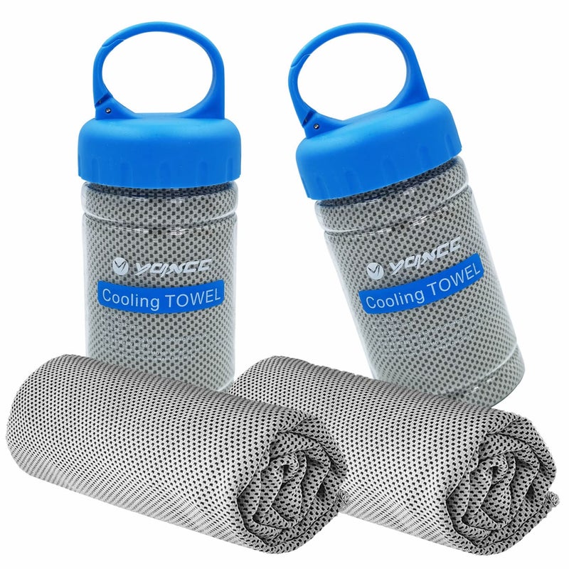 YQXCC Cooling Towel | 2 Pack 47""x12"" | Ice Cool for Neck | Soft Breathable Microfiber Chilly | for Yoga  Golf  Gym  Camping  Running  Workout & More Activities - Image 1